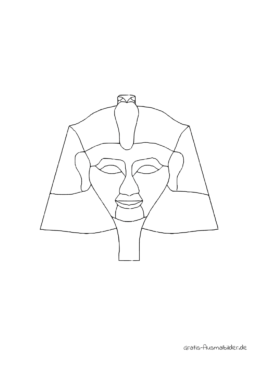Ausmalbild Ägyptische Maske