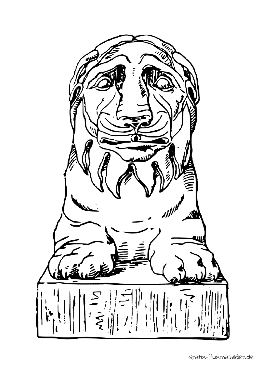 Ausmalbild Ägyptische Statur