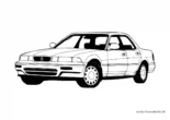 Ausmalbild 90er Jahre Limousine