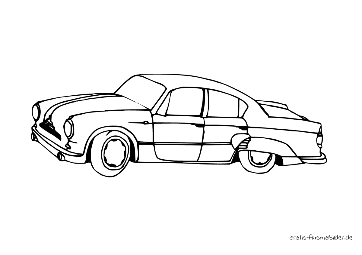 Ausmalbild Alter Mercedes