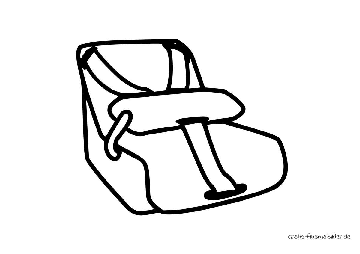 Ausmalbild Auto Kindersitz