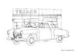 Ausmalbild Automobil Texaco