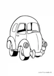 Ausmalbild Kleines Auto ähnlich Käfer
