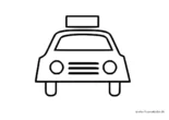 Ausmalbild Taxi Symbol