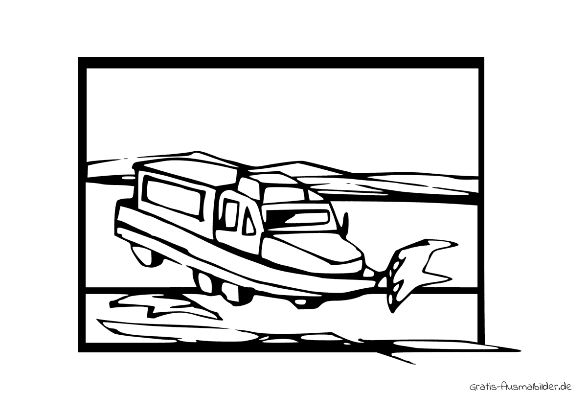 Ausmalbild Autoboot