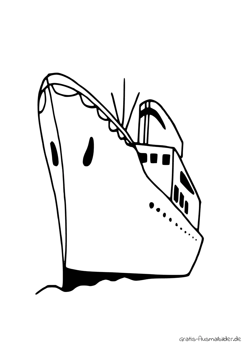 Ausmalbild Passagierschiff