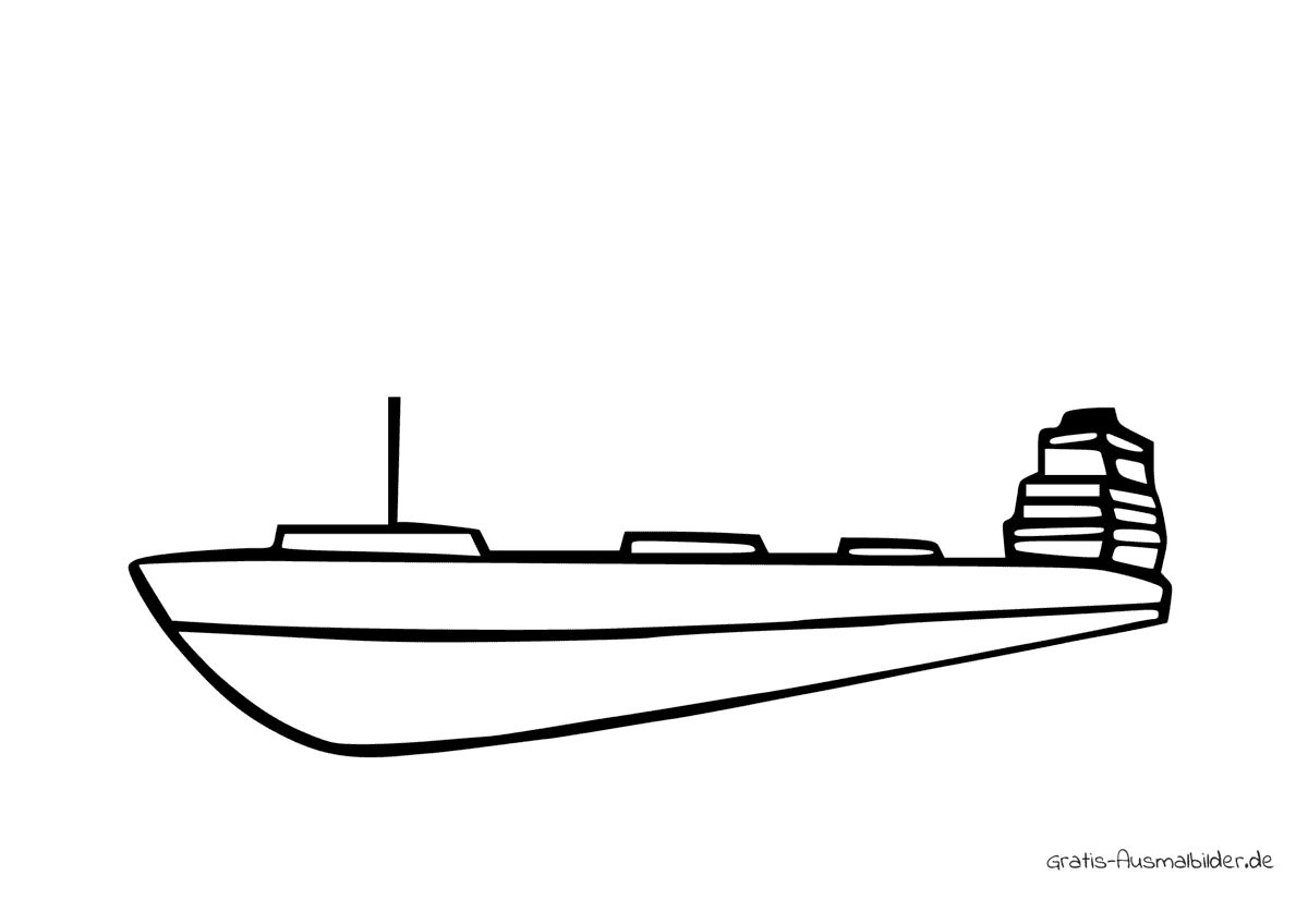 Ausmalbild Schiff mit Ladung
