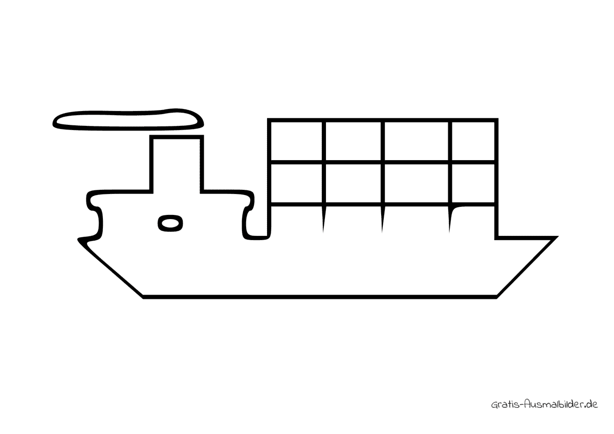 Ausmalbild Schiffstanker Symbol