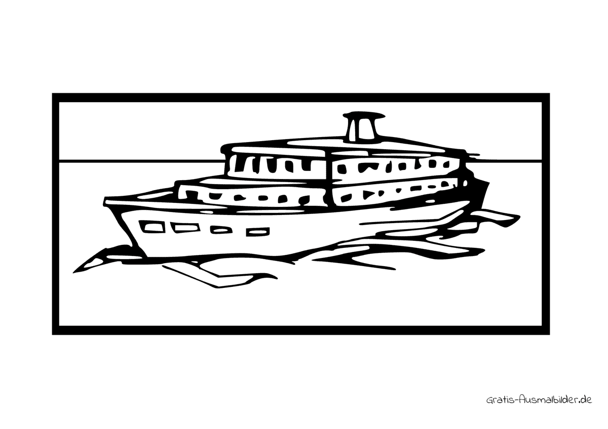 Ausmalbild Schönes Schiff