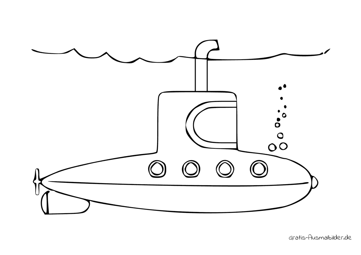 Ausmalbild U-Boot