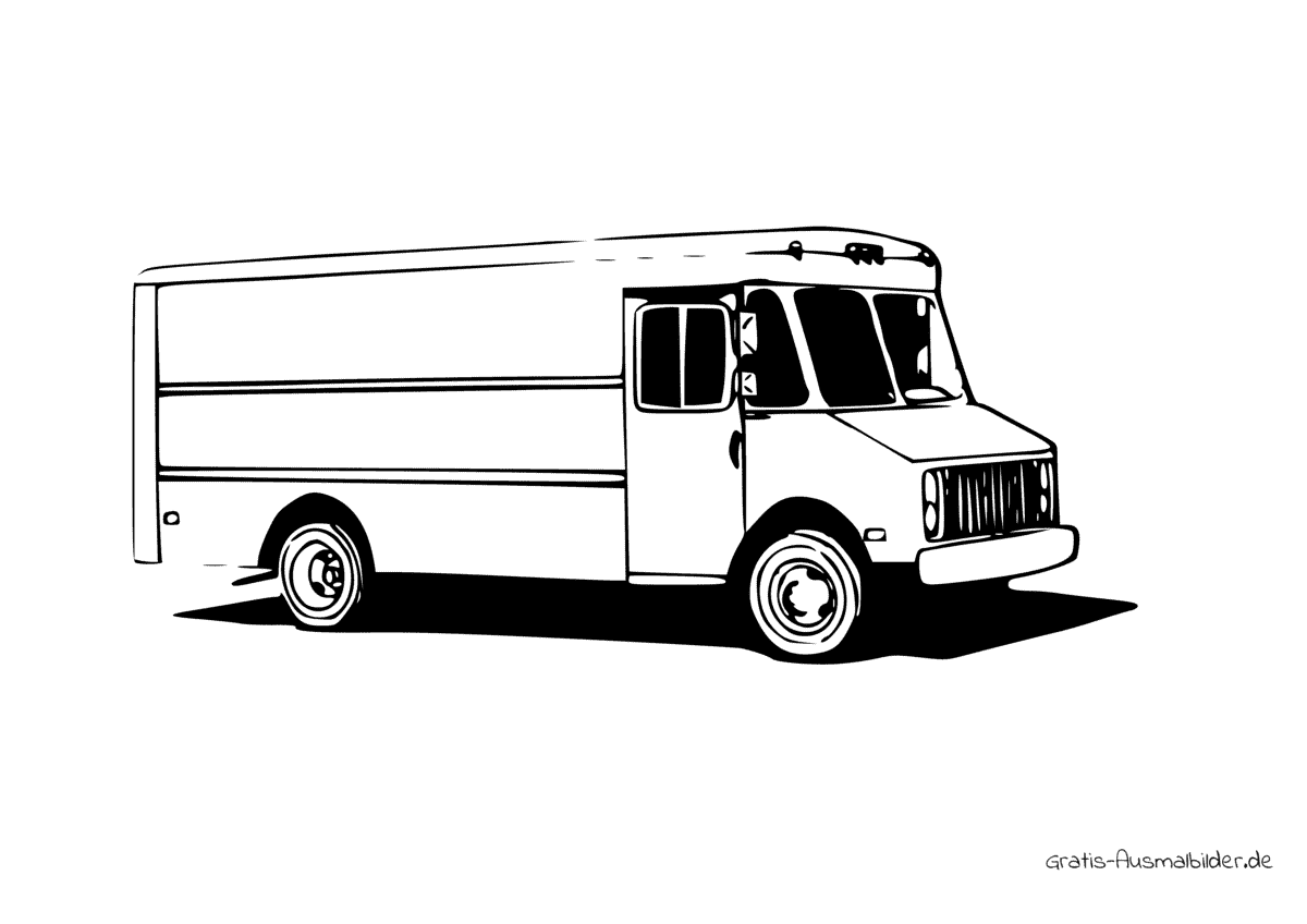 Ausmalbild Bus ohne Fenster