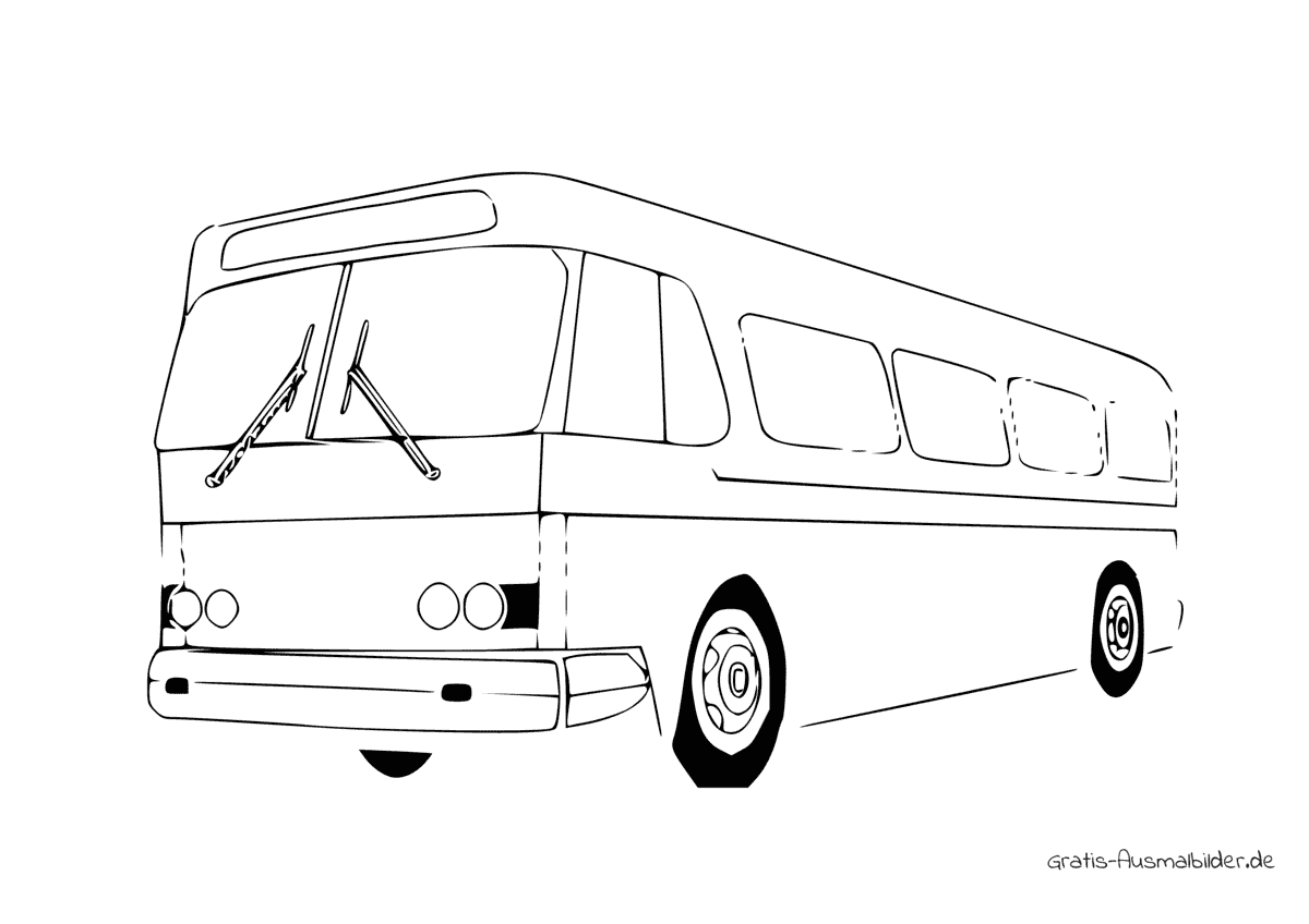Ausmalbild Bus Scheibenwischer