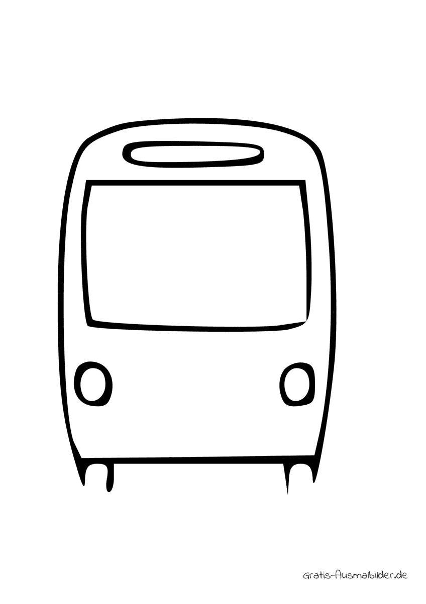Ausmalbild Bus Symbol