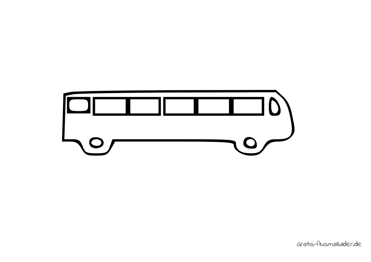 Ausmalbild Bussymbol gedreht
