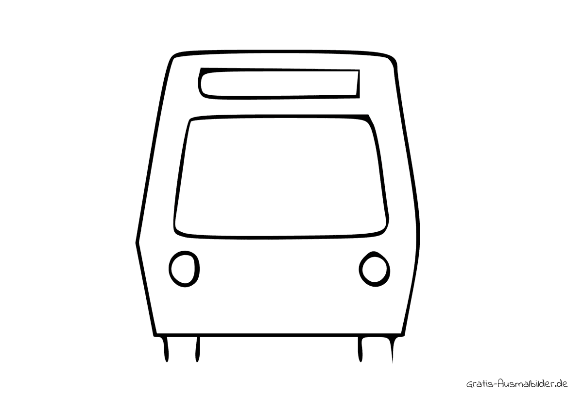 Ausmalbild Bussymbol