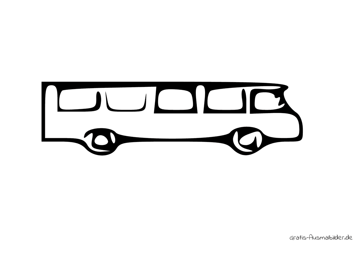 Ausmalbild Gedrehtes Bussymbol