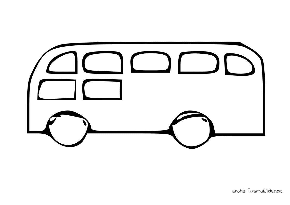 Ausmalbild Hoher Bus Symbol