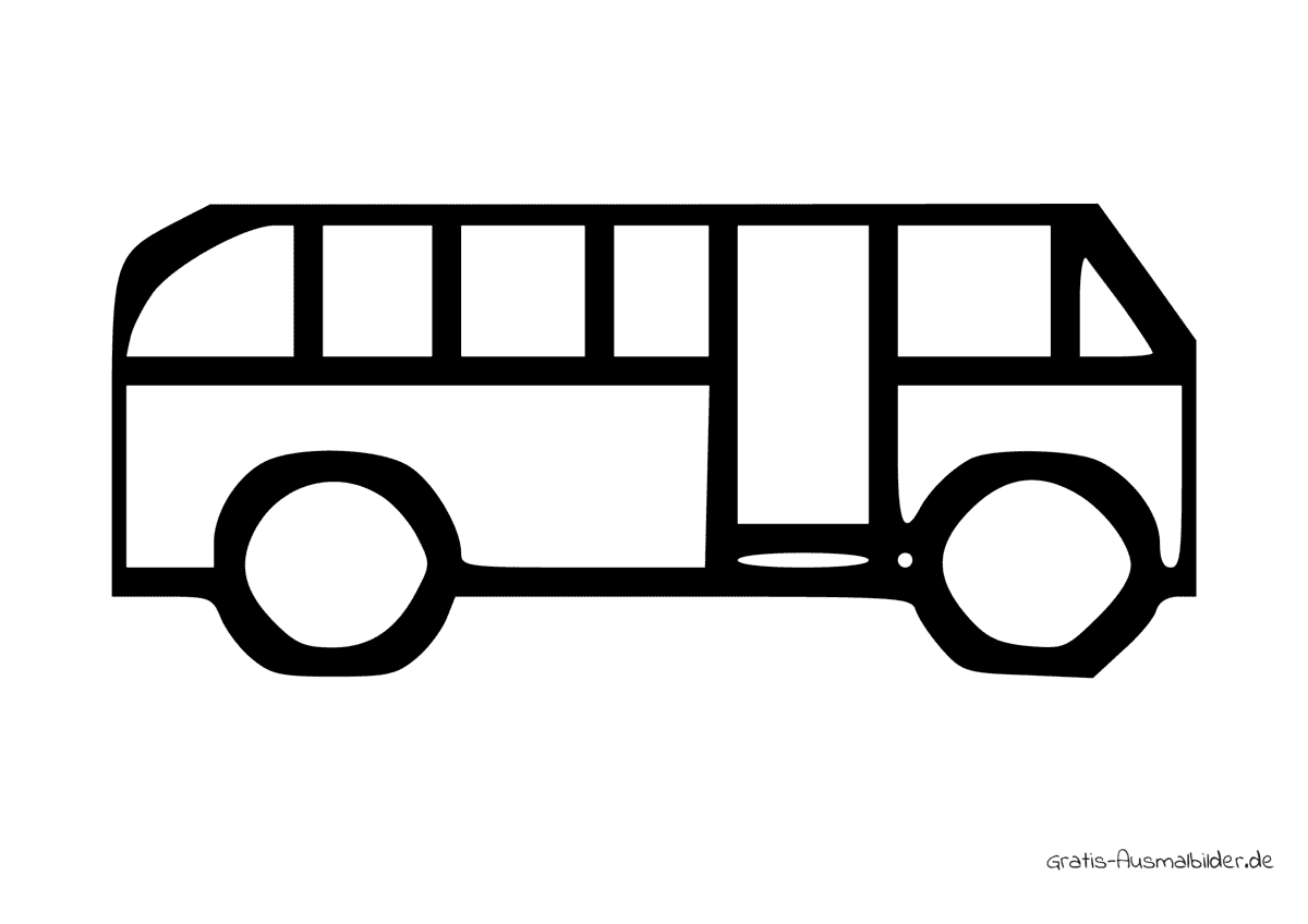 Ausmalbild Kinderbild Bus