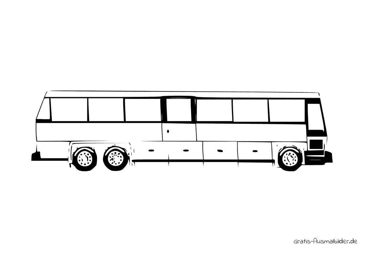 Ausmalbild Langer Bus