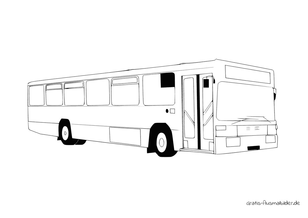 Ausmalbild Linienbus