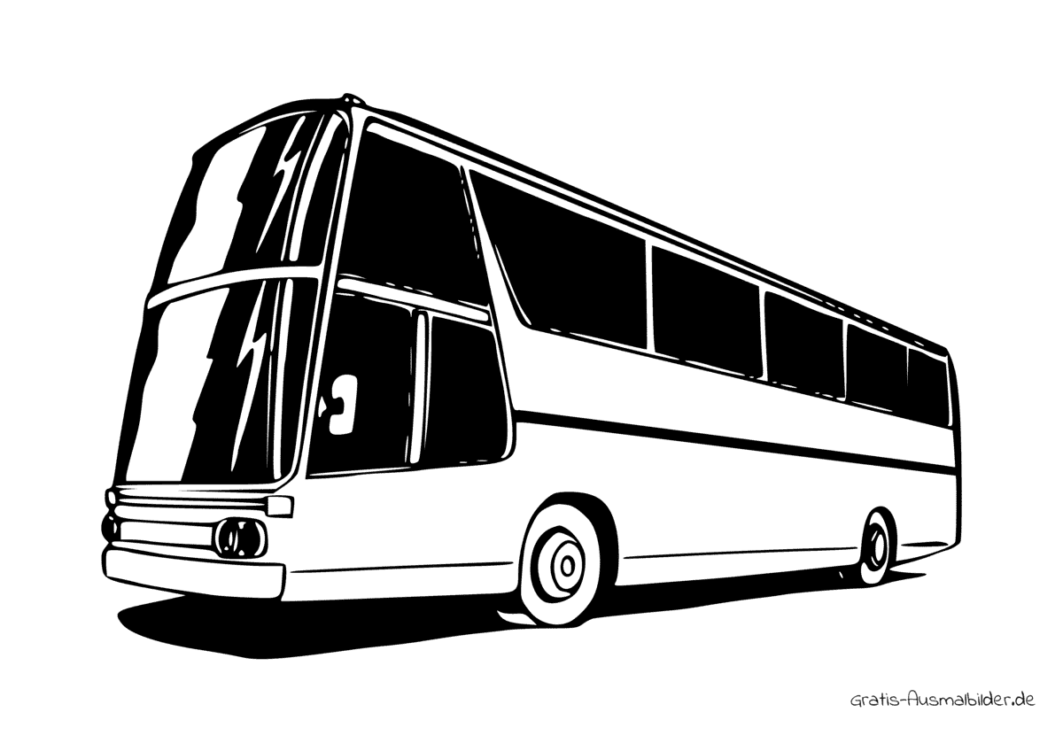 Ausmalbild Reisebus