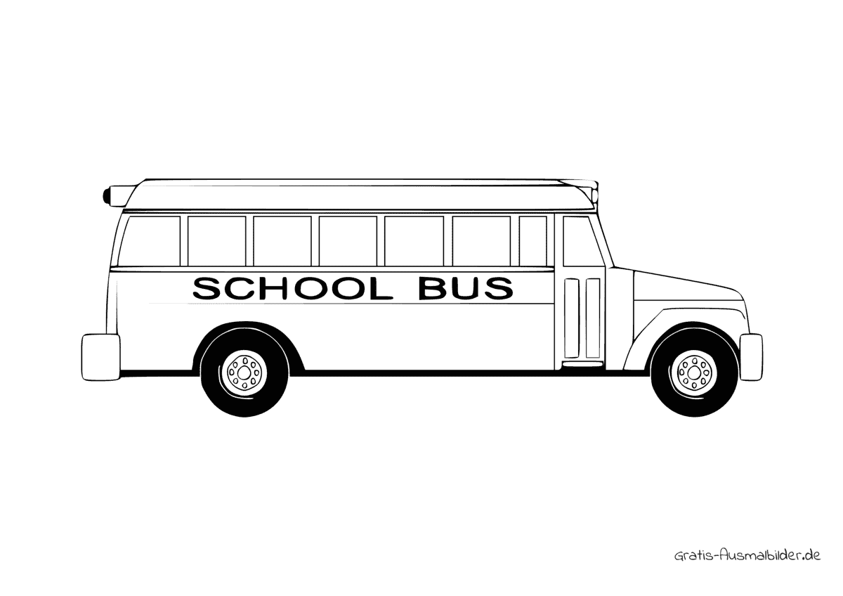 Ausmalbild Schulbus