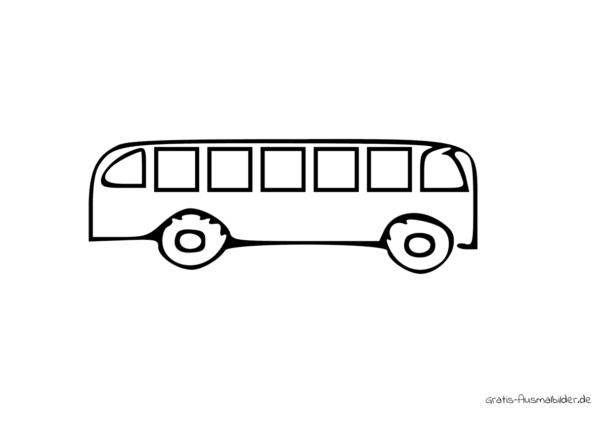 Ausmalbild Seitlich Bussymbol