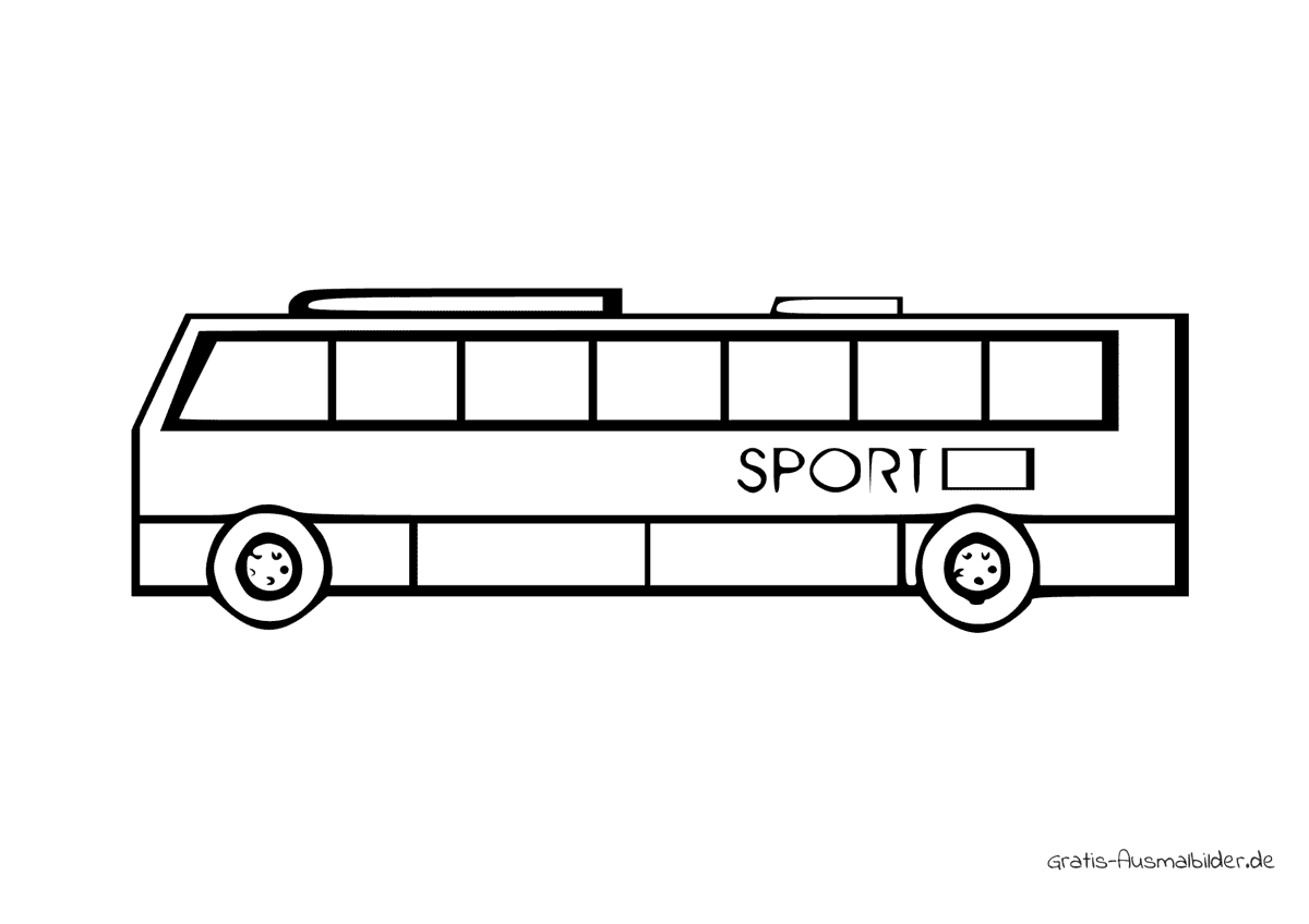 Ausmalbild Sportbus