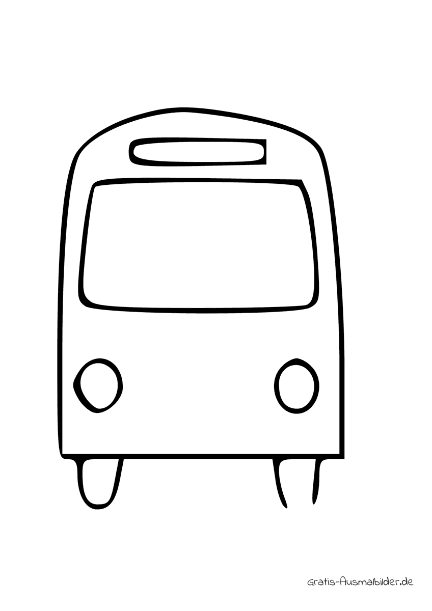 Ausmalbild Symbol Bus