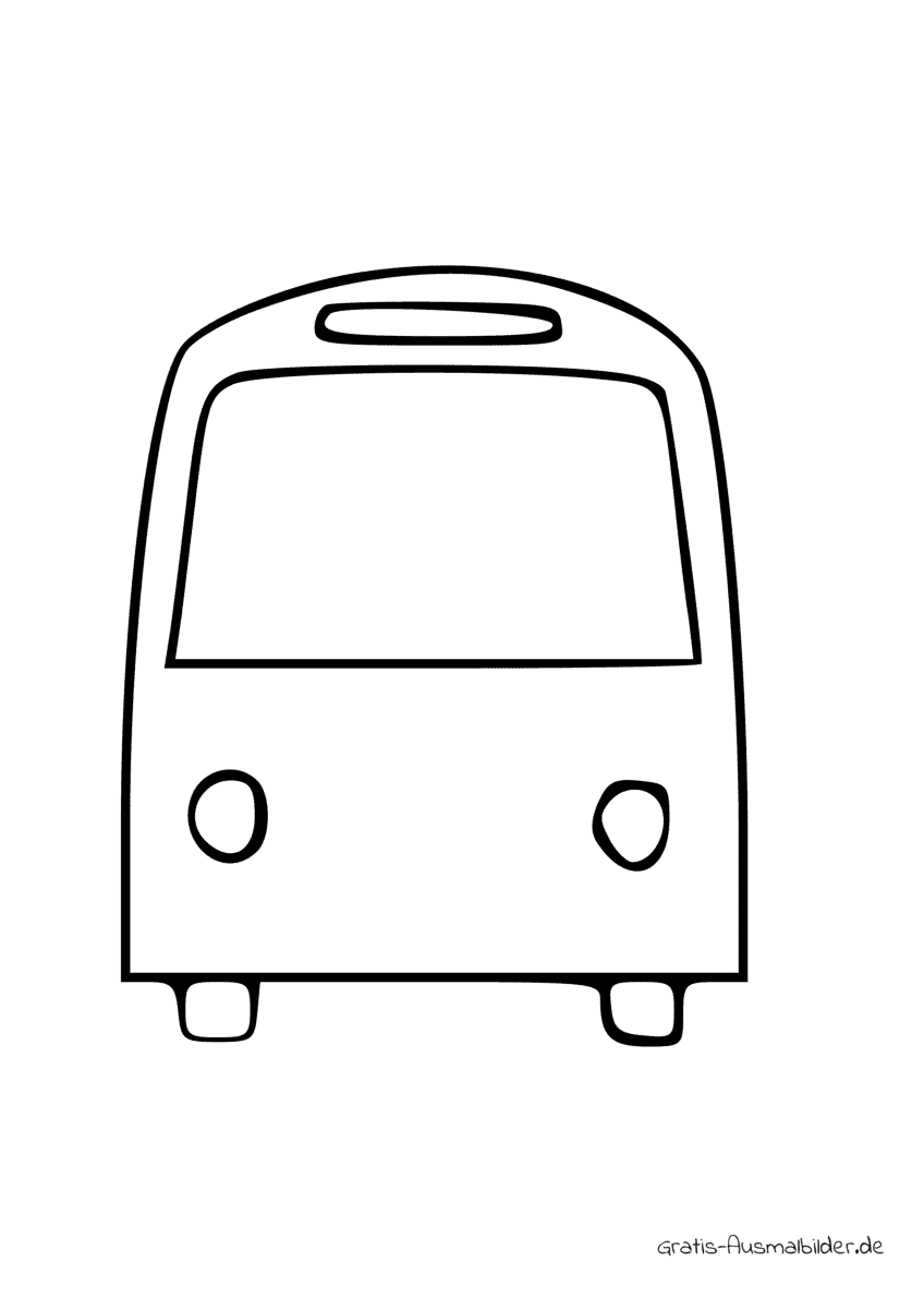 Ausmalbild Symbol für Bus