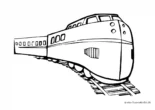 Ausmalbild Grosse Lokomotive