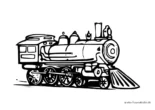 Ausmalbild Lokomotiven