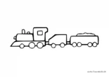 Ausmalbild Schematische Lokomotive