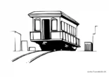 Ausmalbild Straßenbahn San Francisco