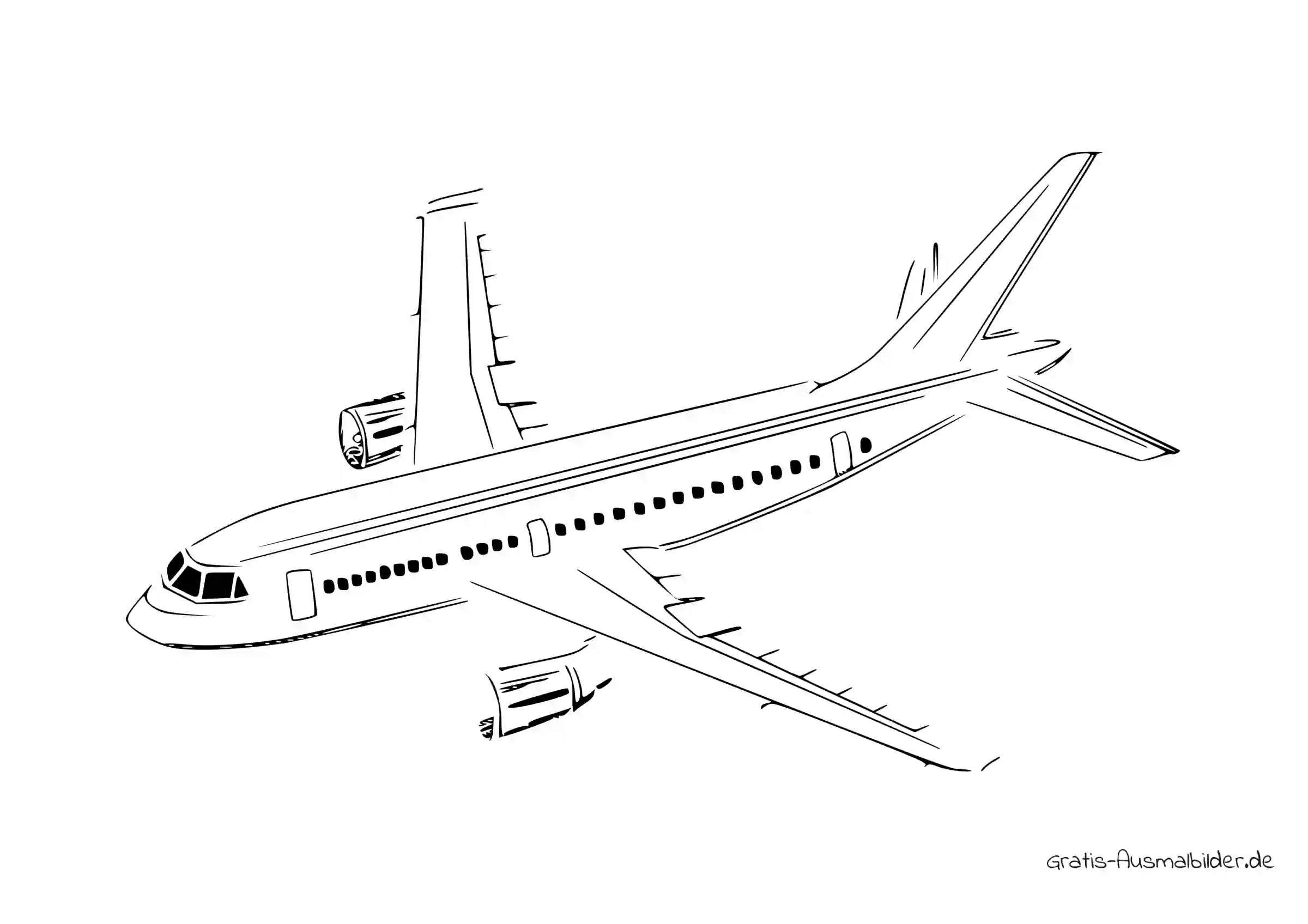 Ausmalbild Airbus