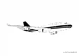 Ausmalbild Boing Jumbo-Jet