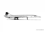 Ausmalbild Concorde