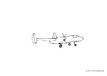 Ausmalbild Jet mit Propellern