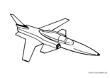 Ausmalbild Kampfjet