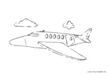 Ausmalbild Learjet