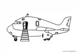 Ausmalbild Marodes Flugzeug