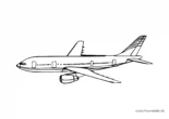 Ausmalbild Modernes Flugzeug