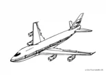 Ausmalbild Modernes Passagierflugzeug