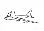 Ausmalbild Skizziertes Flugzeug