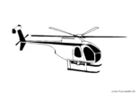 Ausmalbild Einfache Helikopterskizze