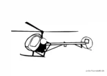 Ausmalbild Einfacher Hubschrauber