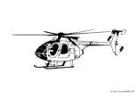Ausmalbild Helikopter