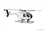 Ausmalbild Hubschrauber