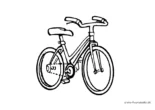 Ausmalbild Einfaches Fahrrad