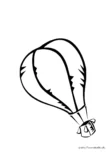 Ausmalbild Einfacher Ballon